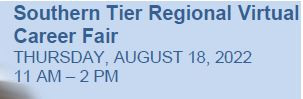 Southern Tier Virtual Career Fair August 18th